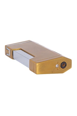 Çift Torch Pürmüz Gold-Gümüş Metal Puro Çakmağı - TR7899