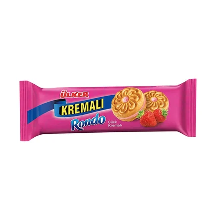 Ülker Kremalı 61 gr ve Rondo Çilekli Bisküvi 61 gr 24 lü 2 li Karma