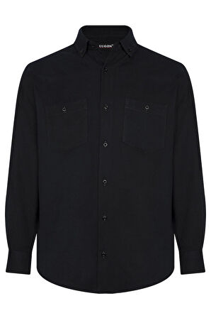 Lugon Erkek Çift Cep Kışlık Kaşmir Gömlek