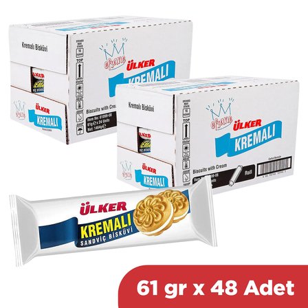 Ülker Kremalı Bisküvi 61 gr x 48 Adet (2 Koli)