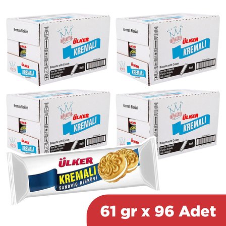 Ülker Kremalı Bisküvi 61 gr x 96 Adet (4 Koli)