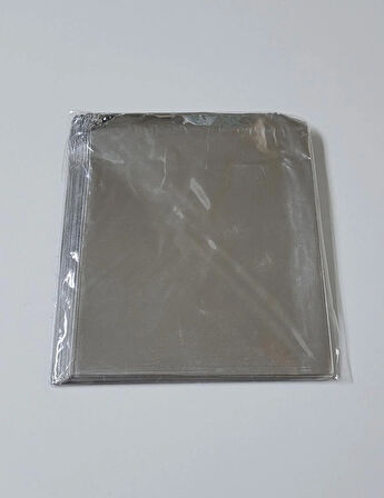 11X12 CM HEDİYE PAKETİ - GÜMÜŞ RENK - 100 ADET KENDİNDEN YAPIŞKANLI KOLYE KÜPE TAKI İÇİN UYGUN