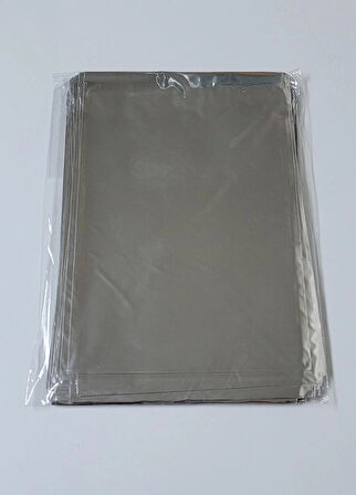 12X17 CM METALİZE HEDİYE PAKETİ - GÜMÜŞ RENK - 100 ADET KENDİNDEN YAPIŞKANLI
