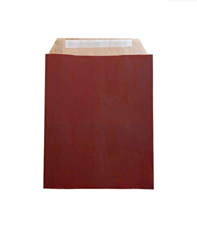 BORDO RENK BANTLI HEDİYE PAKETİ - KAĞIT HEDİYE POŞETİ - 25x30,5x8 CM - 2 ADET - HP054