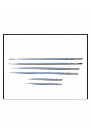 Fiat Grande Punto Krom Cam Çıtası 6 Prç. 2006 Üzeri P. Çelik