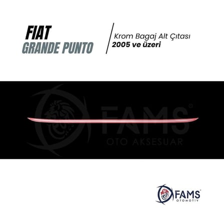 Fiat Grande Punto Krom Bagaj Alt Çıtası 2005 Üzeri Paslanmaz Çelik