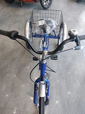 FSC BBF Cargo Nexus 3 Vites Ön V-Arka Kontra Fren Ön 26-Arka 24 Jant Katlanır Kargo Bisikleti Mavi