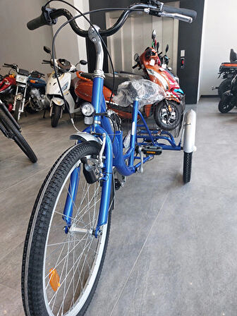 FSC BBF Cargo Nexus 3 Vites Ön V-Arka Kontra Fren Ön 26-Arka 24 Jant Katlanır Kargo Bisikleti Mavi