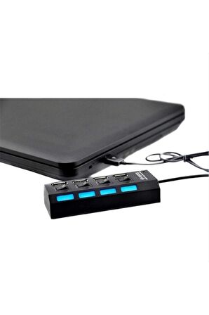 4 Port Usb Hub 2.0 Çoklayıcı Anahtarlı Işıklı Çoğaltıcı Switch