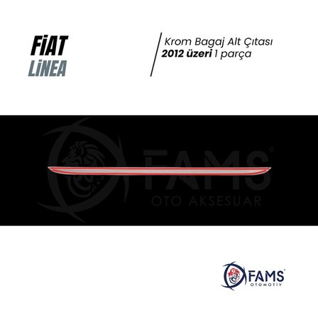 Fiat Linea Uyumlu Krom Bagaj Alt Çıtası 2012 Üzeri Paslanmaz Çelik