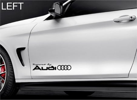 Audi Yan Kapı Modifiye Sticker Oto Yapıştırma 2 Adet
