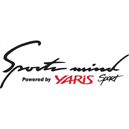 Powered By Toyota Yaris Sport Mind Oto Araba Sticker