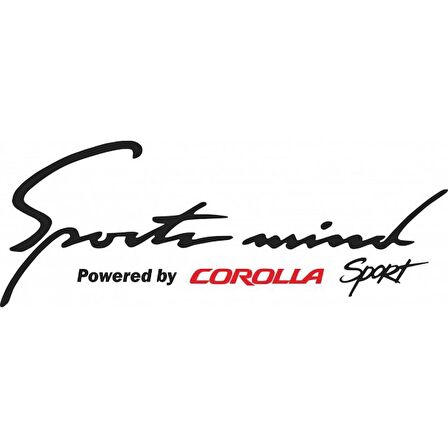 Powered By Toyota Corolla Sport Mind Oto Araba Sticker