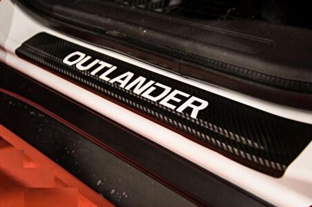 Mitsubishi  Outlander 4 Carbon Fiber Kapı Eşiği Yazısı Sticker