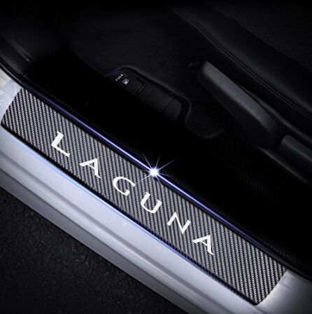Laguna Carbon Fiber Kapı Eşiği Yazısı Sticker Boya Koruma