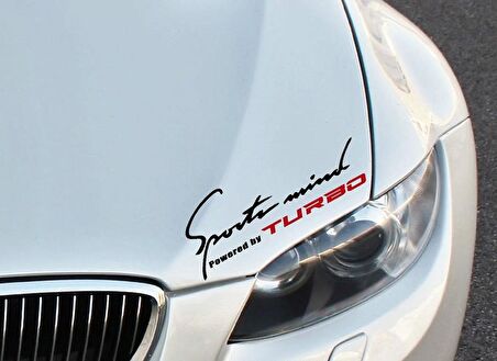 Turbo Mind Kaput Üzerinde Araba Sticker Yapıştırması