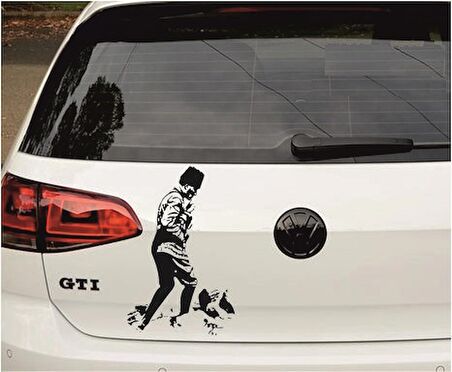 Gazi Mustafa Kemal Atatürk Silueti Oto Sticker