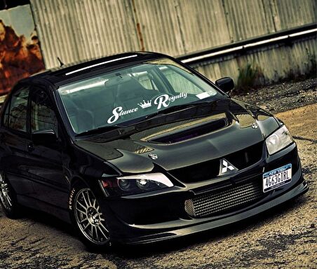 Araba Ön Cam Oto Sticker Yapıştırma Stance Royalty 50CM