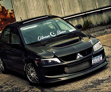 Araba Ön Cam Oto Sticker Yapıştırma Ottoman Stance  50CM