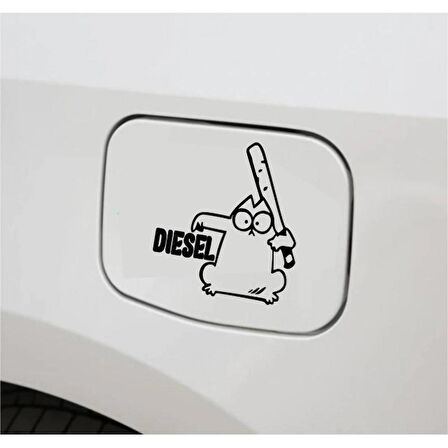Araba Depo Kapağı Sticker Dizel Oto Sticker 2 Adet