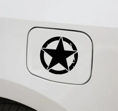 Araba Depo Kapağı Sticker Army Star Oto Sticker 2 Adet