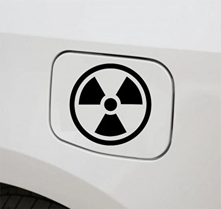 Araba Depo Kapağı Sticker Radyasyon Oto Sticker 2 Adet