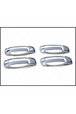 Fiat Doblo Uyumlu Kapı Kolu Çerçeve 4 Kapı 8 Parça 2010-2022 Paslanmaz Çelik