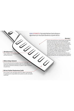 Fi.at. Fiorino Krom Arka Tampon Üzeri Koruma 2008 Ve Üzeri Paslanmaz Çelik