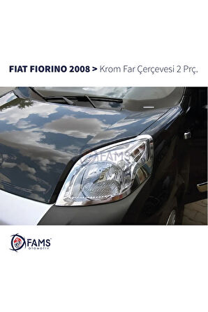 Fiat Fiorino Uyumlu Krom Far Çerçevesi 2 Parça 2008 Ve Üzeri Paslanmaz Çelik