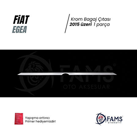 Fiat Egea Plaka Üstü Krom Bagaj Çıtası 2015 Üzeri P. Çelik (SEDAN)