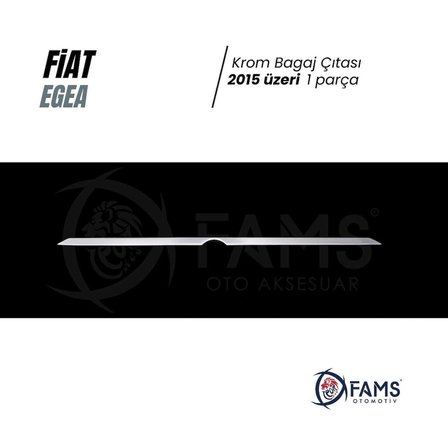 Fiat Egea Plaka Üstü Krom Bagaj Çıtası 2015 Üzeri P. Çelik (SEDAN)