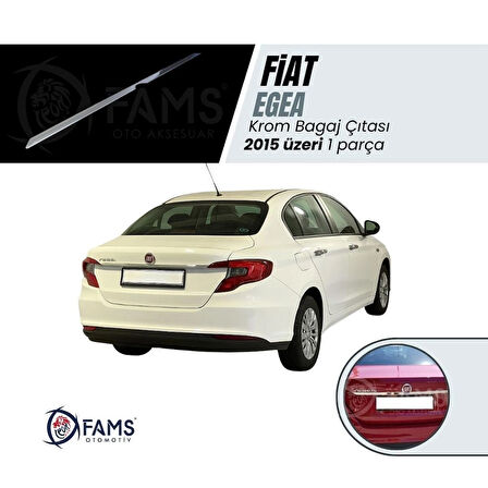 Fiat Egea Plaka Üstü Krom Bagaj Çıtası 2015 Üzeri P. Çelik (SEDAN)