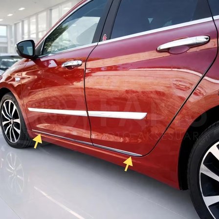 Fiat Egea Hb-sedan Krom Yan Kapı Çıtası 4 Kapı P.çelik 2015 Ve Üzeri
