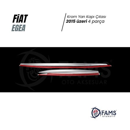 Fiat Egea Hb-sedan Krom Yan Kapı Çıtası 4 Kapı P.çelik 2015 Ve Üzeri