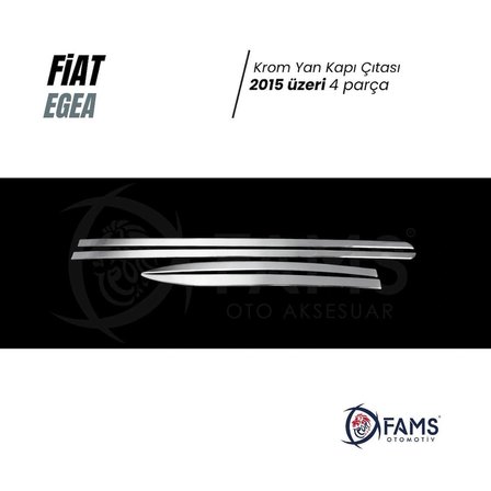Fiat Egea Hb-sedan Krom Yan Kapı Çıtası 4 Kapı P.çelik 2015 Ve Üzeri