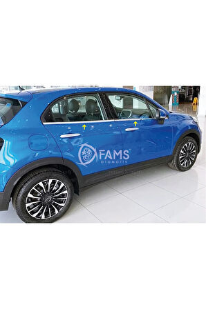 Fiat 500x Krom Cam Çıtası 4 Parça 2014 Ve Üzeri Paslanmaz Çelik