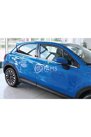 Fiat 500x Krom Cam Çıtası 4 Parça 2014 Ve Üzeri Paslanmaz Çelik