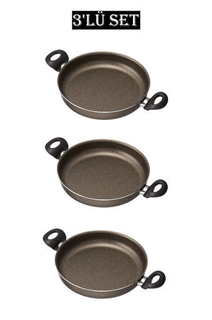 Kuvars 3'lü Sahan Set 18 - 20 - 22 Cm