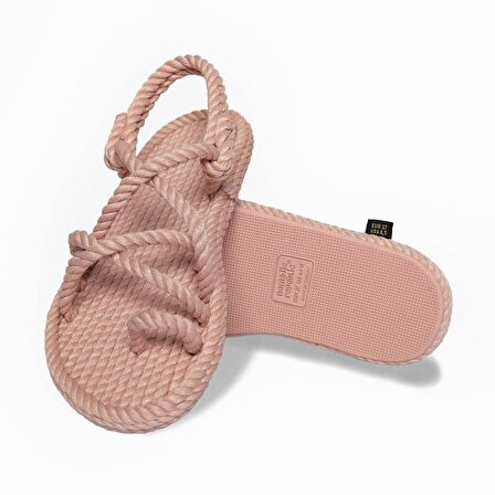 Nomadic Republic    IBZ.0060.K.T IBIZA KAUÇUK TABANLI KADIN SANDALET PEMBE