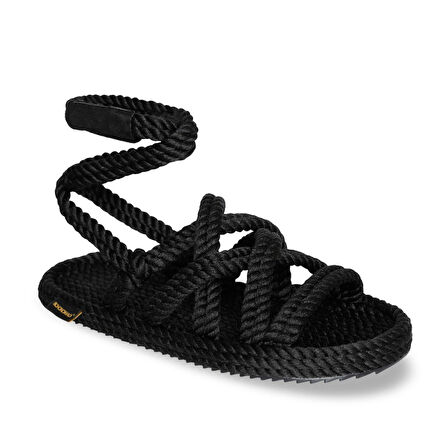 Nomadic Republic Roma Kauçuk Taban Siyah Kadın Sandalet