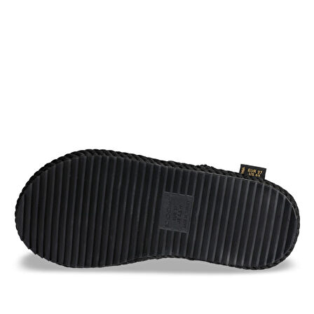 Nomadic Republic Roma Kauçuk Taban Siyah Kadın Sandalet