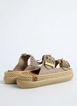 Kahve Kadın Süet + Deri Terlik SYDOR12-00025