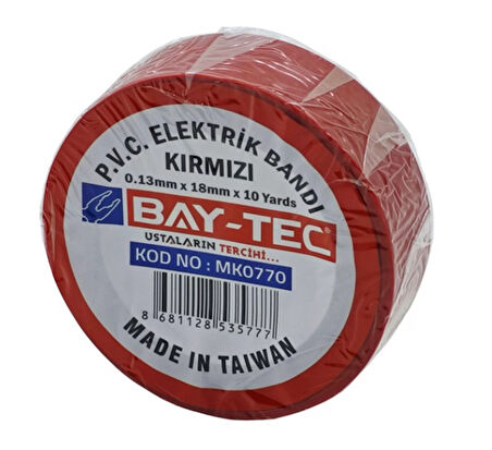 Bay-Tec Elektrik Bandı Kırmızı - 4 adet