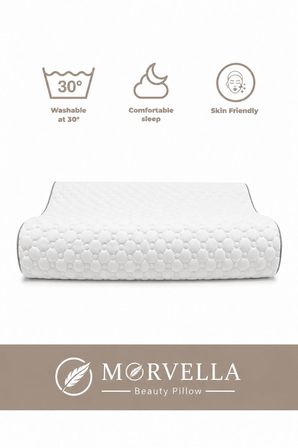 kolajen güzellik yastığı, medikal çift taraflı ortopedik visco yastık 51x41x13-11cm 1350gr