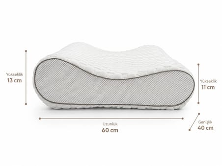 kolajen güzellik yastığı, medikal çift taraflı ortopedik visco yastık 51x41x13-11cm 1350gr