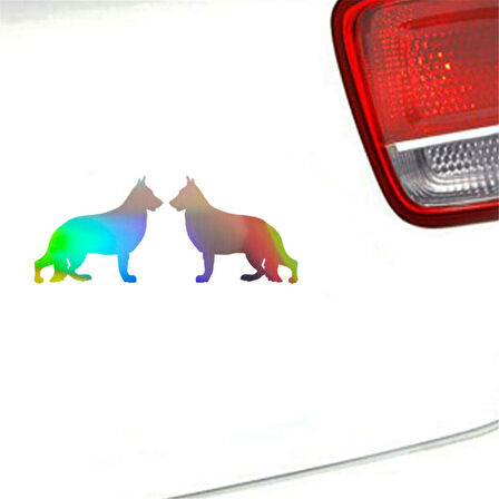İki Çoban Pet Köpek Grafik Komik Sticker 18CM