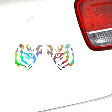Kaplan Gözü Desen Araba Sticker 1