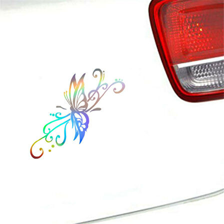 Kelebek Uçan Araba Sticker Oto 15cm