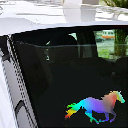 Koşu At Dörtnala Eğlenceli Vinil Çıkartması