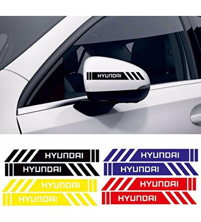 Hyundai ayna sticker etiket şerit Siyah Renk
